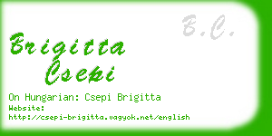 brigitta csepi business card